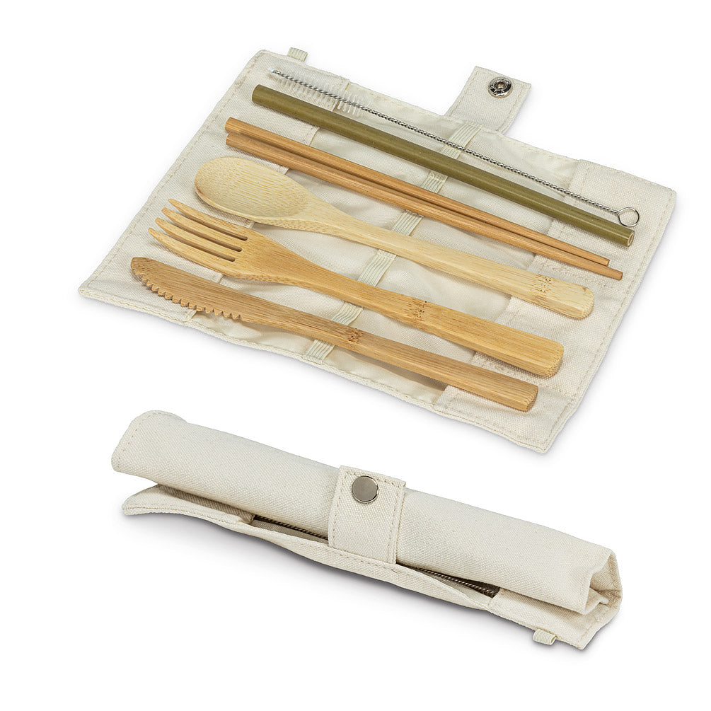 Cutlery Set in Roll. 7 Pieces