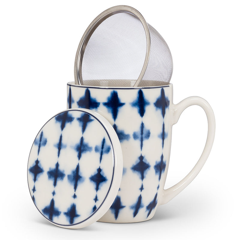 Shibori Print Mug & Strainer