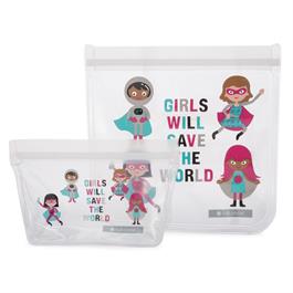 Reusable Lunch Bags, Girl Power