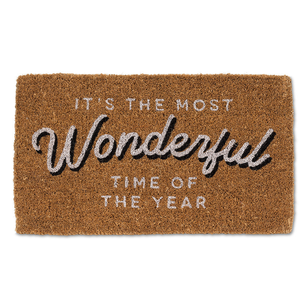 Wonderful Time Doormat, 18x30"L