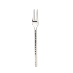 Cocktail Fork with Hammer Finish Handle, Set of 4