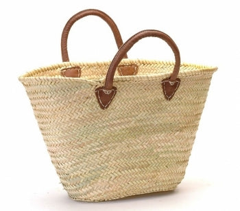 Provence Market Basket, Leather Handles