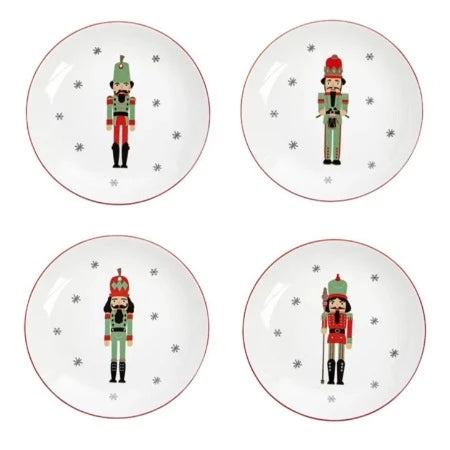 Nutcracker Dessert Plates, Set of 4