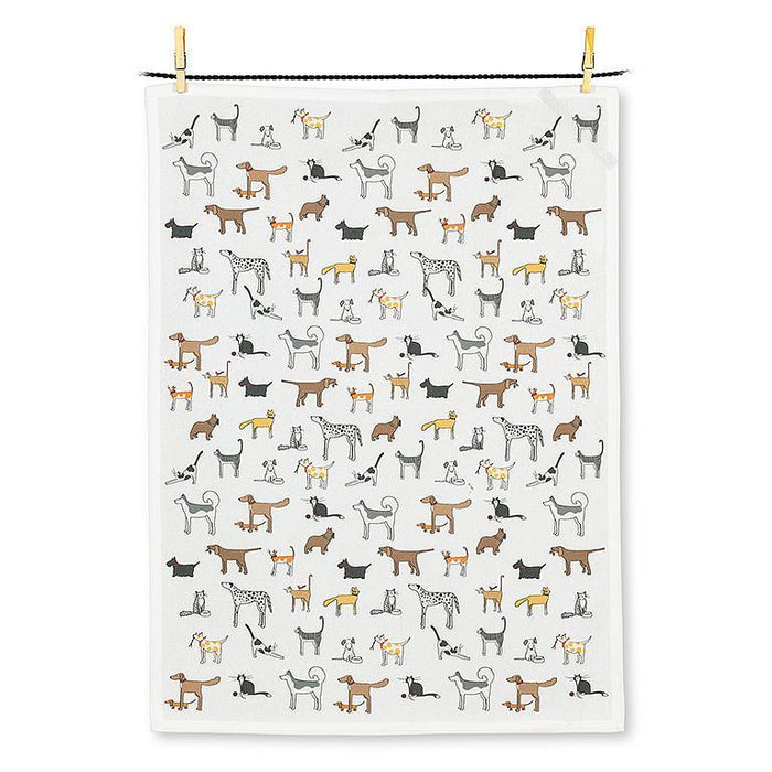 Dogs & Cats Tea Towel