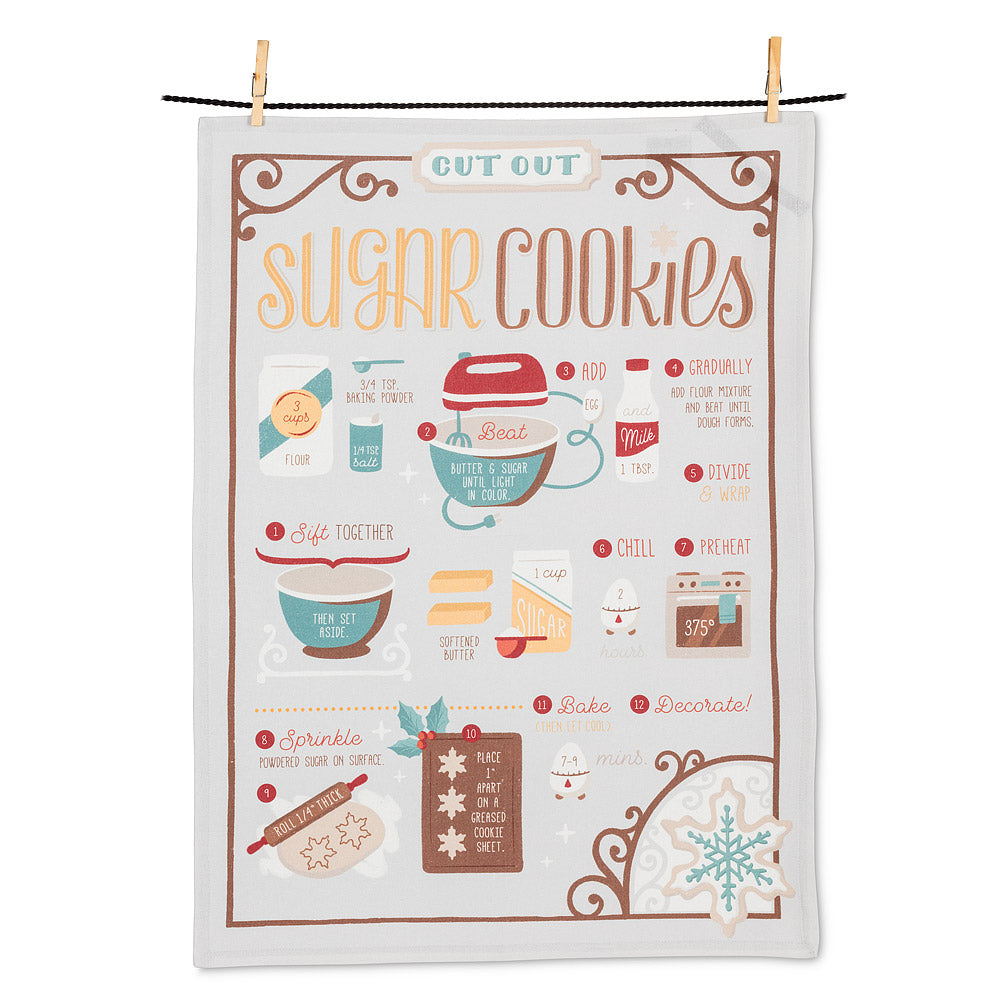 Sugar Cookie Recipe Tea Towel