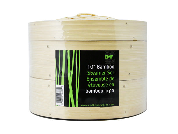 10” Bamboo Steamer Set