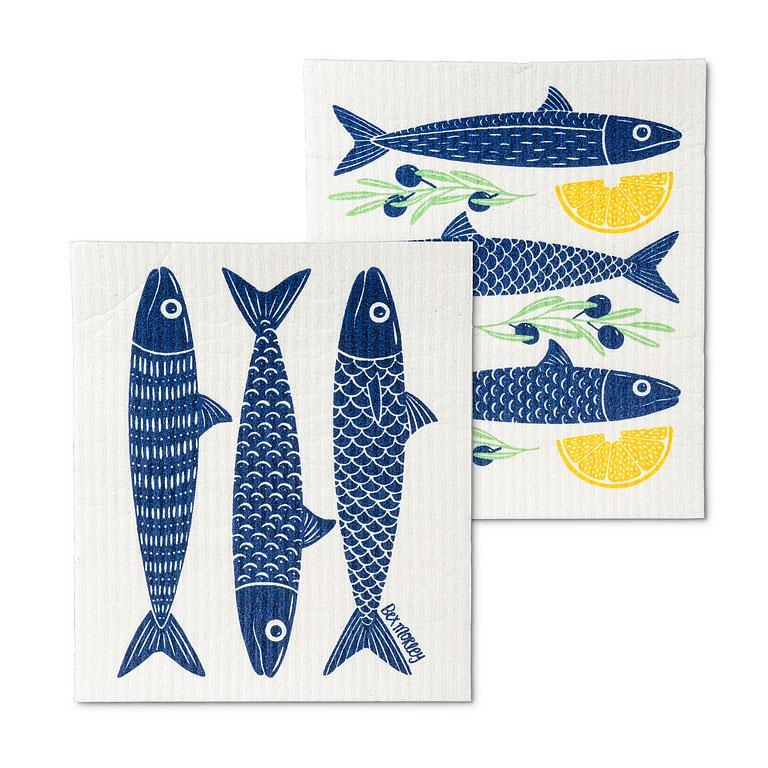 Swedish Cloths - Fish & Lemons, Set of 2