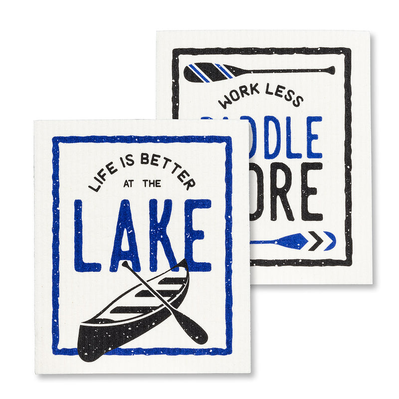 Swedish Dishcloths - Better at the Lake, Set of 2