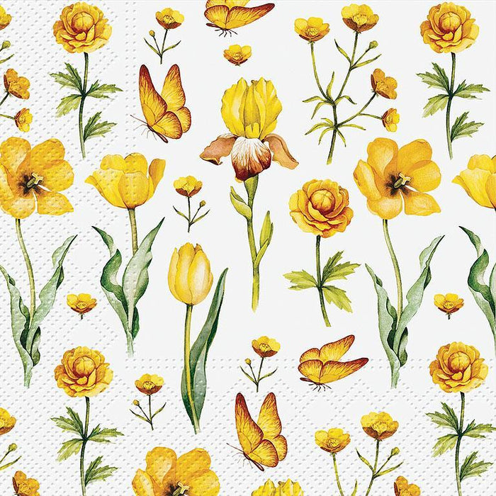 Napkins, Yellow Blossoms Luncheon 20Pk.