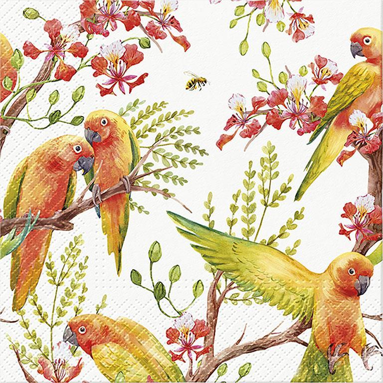 Napkins, Exotic Birds Luncheon 20Pk.