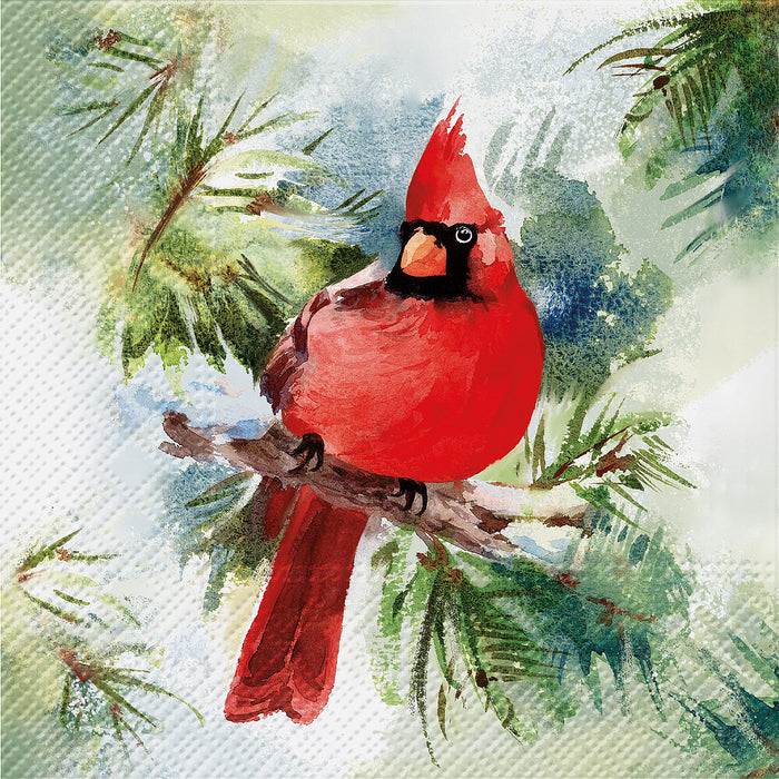 Winter Cardinal Napkins, Luncheon 20Pk