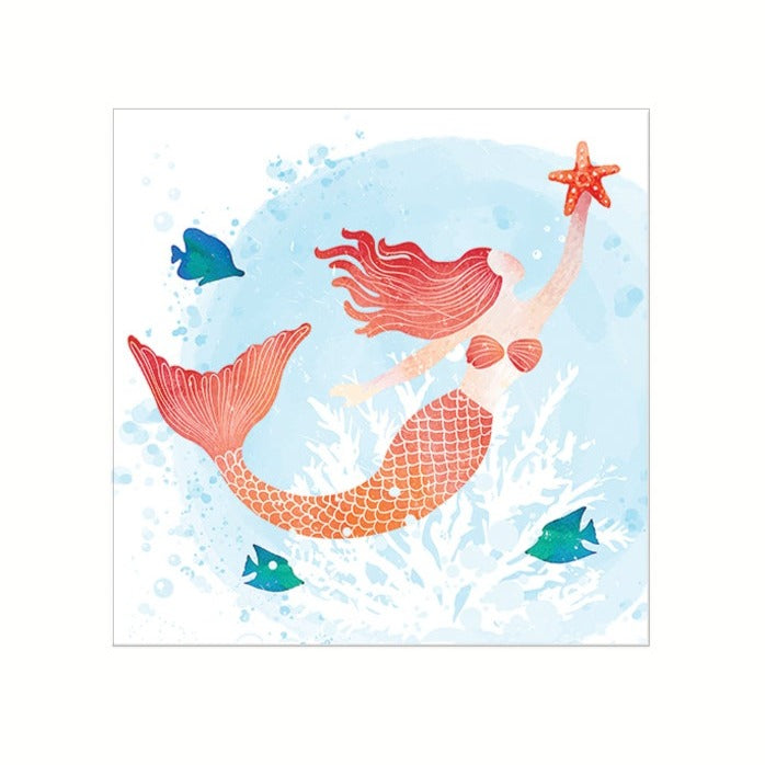 Mermaid Luncheon Napkin,  20pk