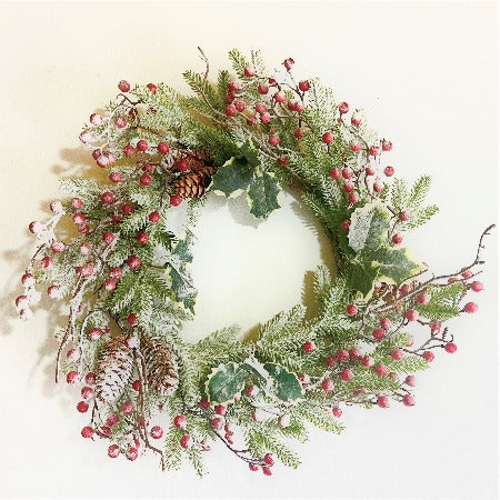 Frost Berry & Pine Wreath