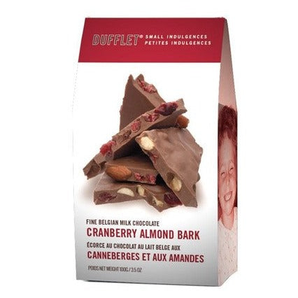 Cranberry Milk Chocolate Almond Bark, 100g