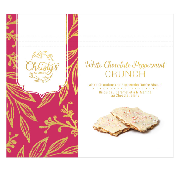 White Chocolate Peppermint Toffee Crunch, 180g