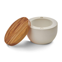 Olive Wood & Concrete Salt Cellar