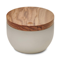 Olive Wood & Concrete Salt Cellar