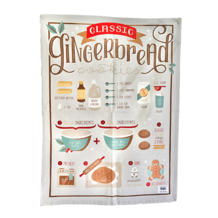 Gingerbread Recipe Tea Towel