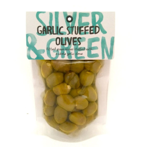 Silver and Green Olives (Pitted)