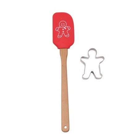 Gingerbread Man Spatula & Cookie Cutter, 2 pcs.