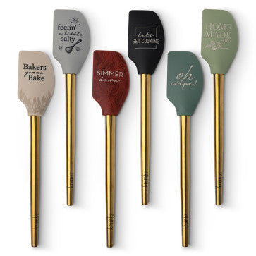 Elements Silicone Spatula - Metalic Gold Handle