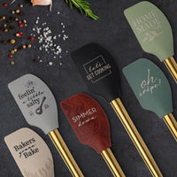 Elements Silicone Spatula - Metalic Gold Handle