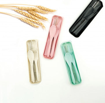 On-the-Go Wheat Straw Utensil Set