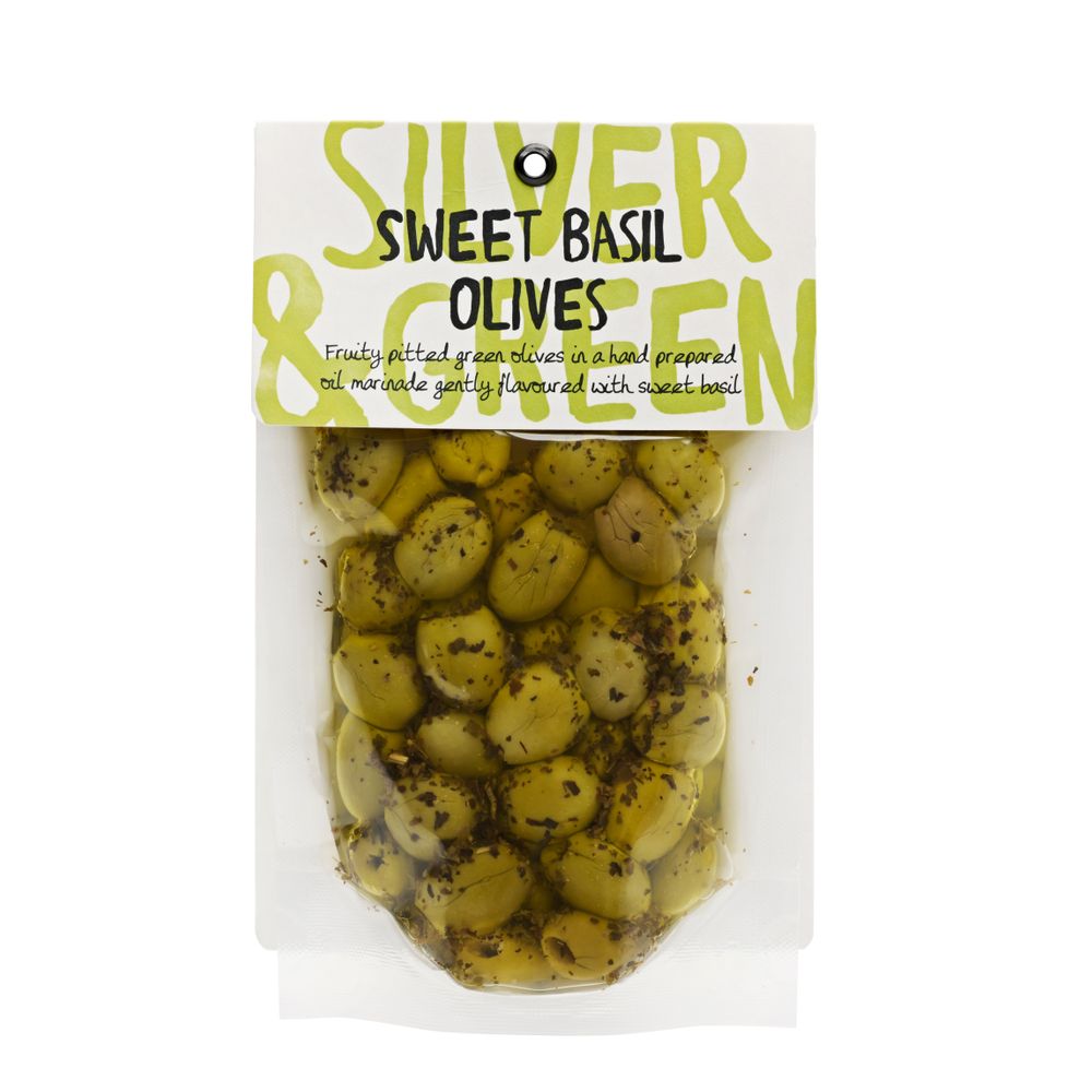 Silver and Green Olives (Pitted)