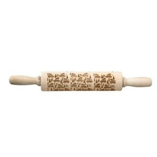 Vintage Holiday Cookie Rolling Pin