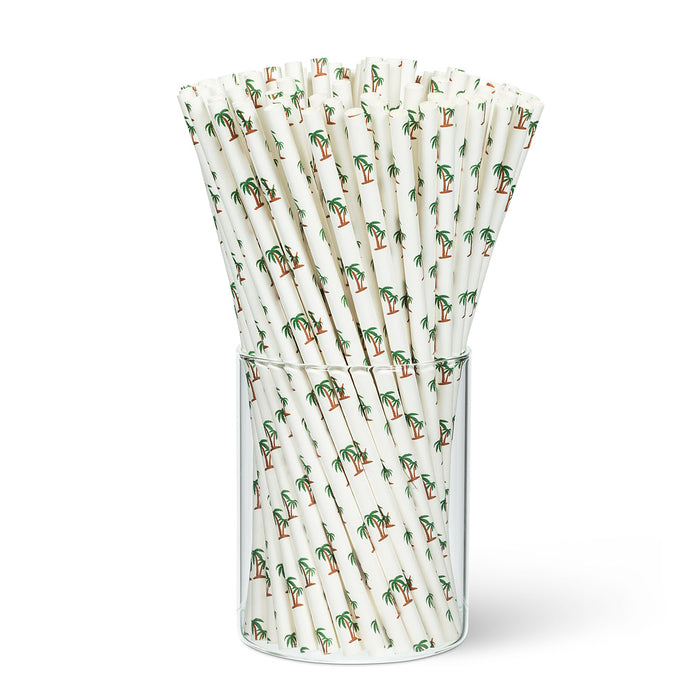 Paper Straws, Palm Trees 100pc